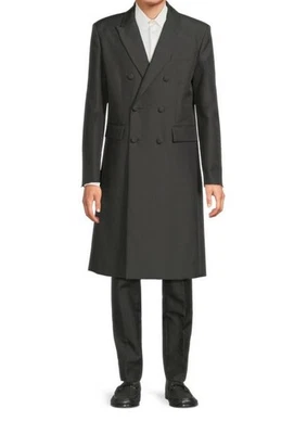 $4,995 NWT Valentino Black Double Breasted Trench Coat Pea coat Size 52(42) - Image 1 of 4