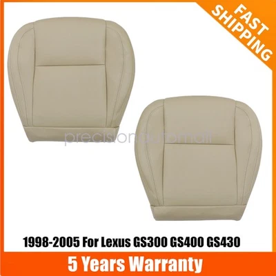 Fit For 1998-2000 Lexus GS400 Driver & Passenger Bottom Leather Seat Cover Ivory Foto 1 de 4