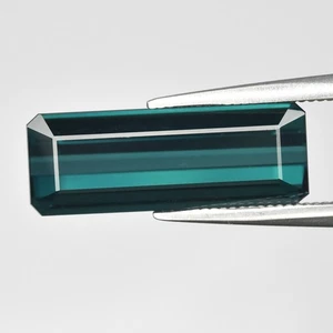 💎3.69ct VVS Octagon Natural Ocean Teal Blue Tourmaline - Unheated, Tanzania Gem - Picture 1 of 4