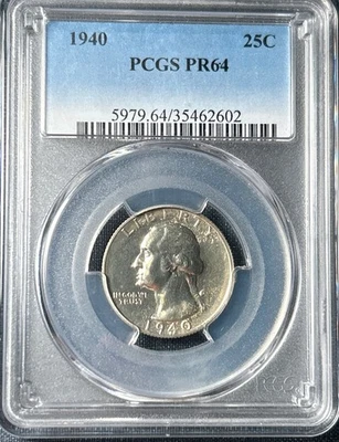 1940 Proof Washington Quarter PCGS PR64 - Image 1 of 4