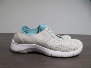 Dansko Elise Womens Walking Hiking Shoes Gray Leather Sneakers 6.5 Eur 37 - Foto 1 di 9