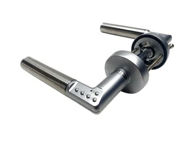 Maniglia elettronica per porta Assa Abloy 8812 con codice PIN argento - Immagine 1 di 4