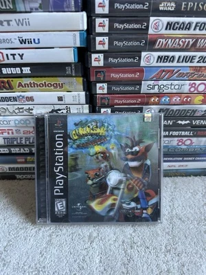 Crash Bandicoot 3: Warped (Sony Playstation 1) Complete CIB Tested 3D Cover - Image 1 of 3