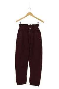 ZARA Pantaloni Stoffa Donna Rosso Mom Jeans Casual (IT 36, EU 32) - Foto 1 di 2