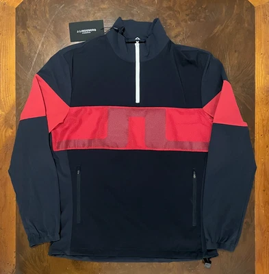 Nueva chaqueta para hombre J Lindeberg Dale azul marino claro (precio de venta sugerido por el fabricante 225 USD) talla mediana Foto 1 de 4