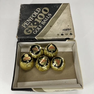 Vintage Penfold GX-100 umwickelte Spielautos Golfbälle x5 Herzen, Schläger, Pik - Bild 1 von 5