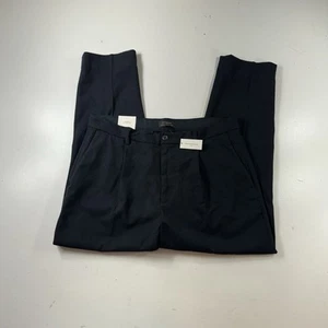 Banana Republic angeraute plissierte Hose schwarz Wolle Herren Größe 34x30 brandneu - Bild 1 von 6