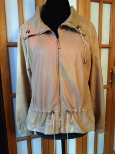 Chaqueta de gamuza sintética roja rubí, tostada, talla 12, patrón de piel de serpiente  - Imagen 1 de 8