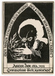 Postal de bachillerato Heiligenstadt, Gymnasium, O1A, Studentika, cerca de Witzenhausen 1932 - Imagen 1 de 2