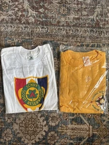 VTG BSA T-Shirt Lot (2) 1977 Moraine Jamboree + Schiff Reservation NOS Deadstock - Picture 1 of 8