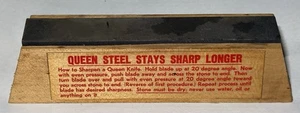 Seltener Vintage Queen Stahl Messerschärfer feststehender Stein - Bild 1 von 5