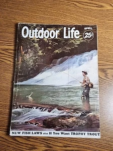 Outdoor Life Magazine April 1952 - Hunting Fishing - Trophy Trout - Picture 1 of 7