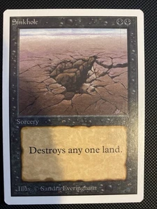 English - MTG Sinkhole - NM - Unlimited Edition - Picture 1 of 2