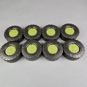 Vtg GI Joe ARAH 1988 Rolling Thunder Parts Wheel With Hubcap Set Of 8 - Picture 1 of 8