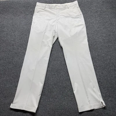 Nike Golf Tour Performance Pants Mens 34x32 Dri Fit Striped 639786 White Gray - Image 1 of 4