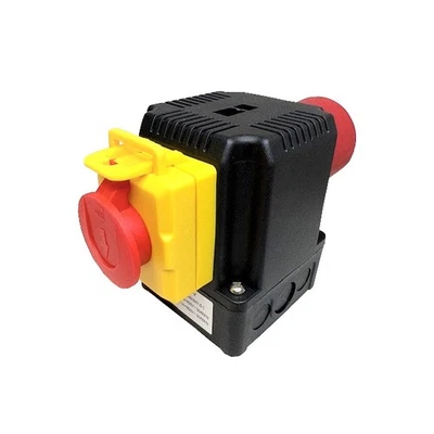 KEDU KOA12 Schalter-Stecker 400V 12A mit Phasenwender & Not-Aus für Wippsäge - Bild 1 von 4