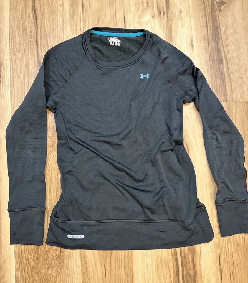 Under Armour ColdGear Base 2.0 Shirt Mens Medium Fitted Pullover Thumbholes - Image 1 of 4