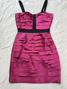 Bebe Damen kleines ärmelloses Kleid Hot Pink Kiefer fallend sexy Größe XS - Bild 1 von 11