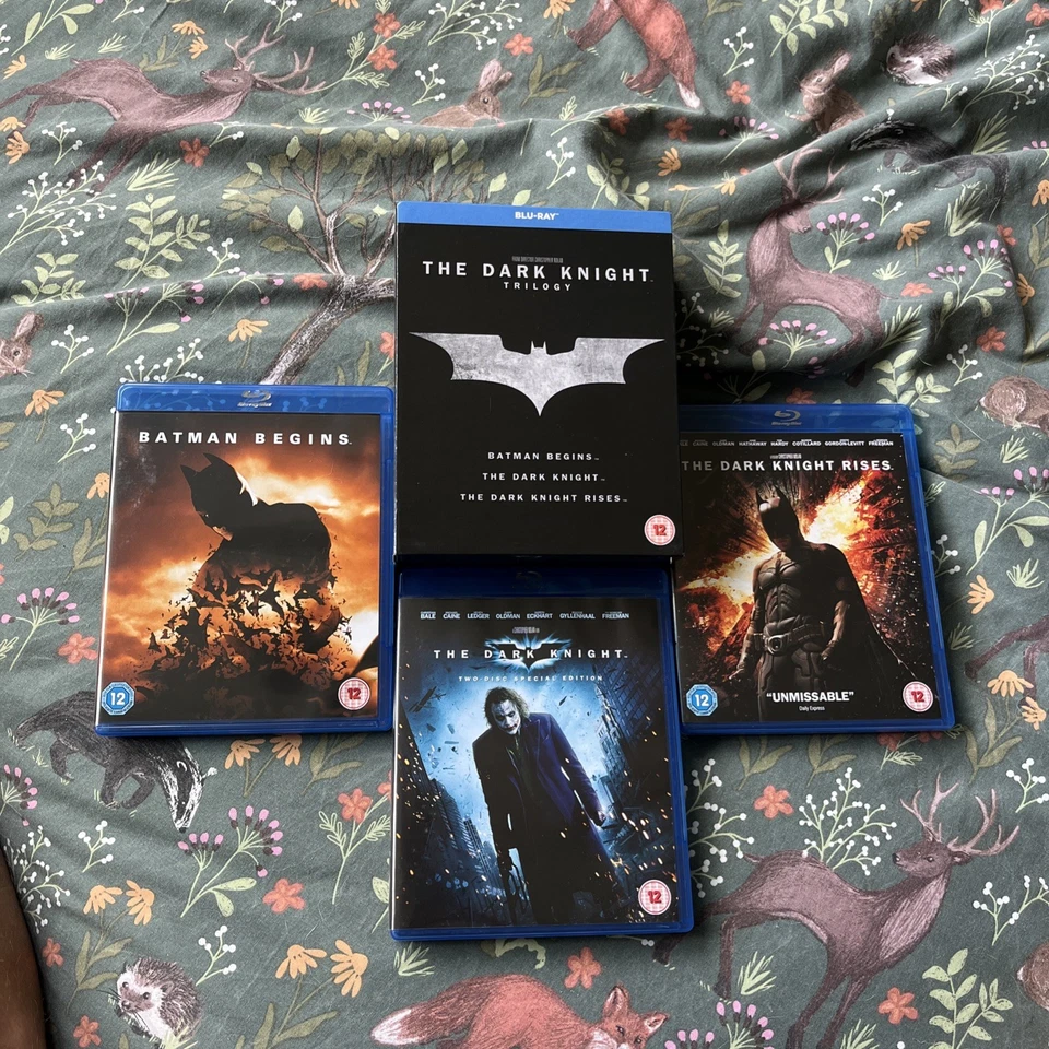 The Dark Knight Trilogy Blu-Ray (2012) Christian Bale, Nolan (DIR) cert 12 - Image 1 of 3