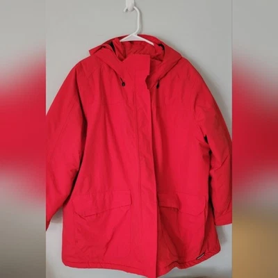 Red Lands End winter coat. Fully lined. Size 2x 20w 22w Rain Winter Cold - Image 1 of 4