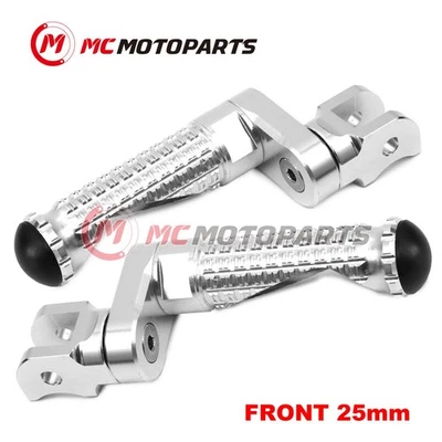 For Buell XB9R Firebolt 02-07 06 05 MPRO 25mm Extended SILVER Front Foot Pegs — 第 1/4 张图片