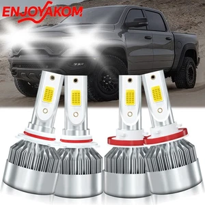 For Ram 4500 5500 2011-2022 Front LED Headlight Kit Bulb High Low Beam 6000K 4x - Picture 1 of 11