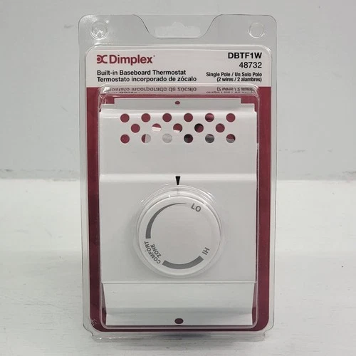 Dimplex Built In White Baseboard Rotary Thermostat Single Pole DBTF1W 48732 New! - Image 1 of 1