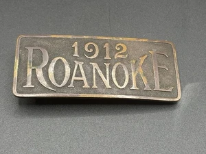 Vintage 1912 ROANOKE Gürtelschnalle Robbins Co. Attleboro MA - Bild 1 von 7