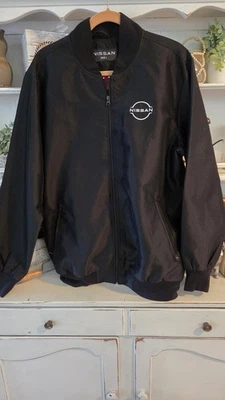 Chaqueta Nissan Para Hombre Grande con Cremallera Negra Decherd 1997 Bordado Logo Bolsillos Foto 1 de 4