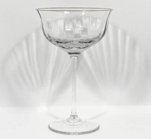 Spiegelau CHAMPS ELYSEE Optic Gold Rim Champagne Tall Sherbet Glass 6 5/8" EX - Picture 1 of 11