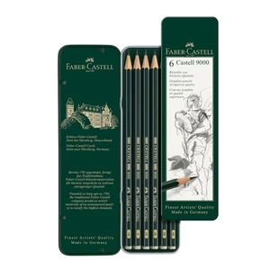 Faber-Castell 5 Piece Quality Water-Soluble Graphite Aquarelle Pencils in a Tin, - Picture 1 of 5
