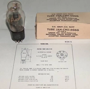 TUBE 6G6G JAN pentodo power amplifier - Picture 1 of 1