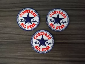 3 pcs Size 2.4 Inch Logo CONVERSE ALL STAR Embroidered Iron or Sew on Patch - Picture 1 of 6