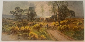 AMONG THE GORSE, jigsaw puzzle 350 pieces wooden, R. Tuck Zag Zaw, circa 1905 - Picture 1 of 10