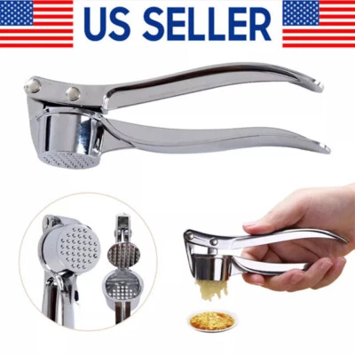 Garlic Press Crusher Squeezer Masher Mincer Stainless Steel Manual Kitchen Tool Foto 1 de 4