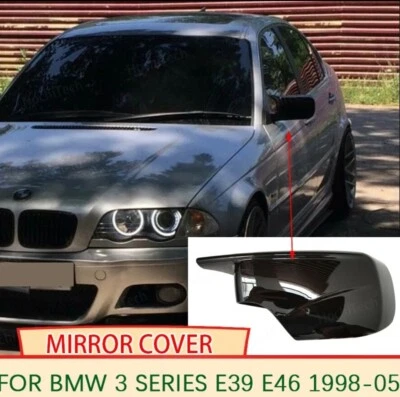 Coques Retroviseur Noir Brillant pour BMW SERIE 3 E46 Série 5 E39 1998 2005