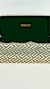 Estuche de gafas de sol Versace de colección paño de limpieza gafas cuero negro retro raro - Imagen 1 de 8