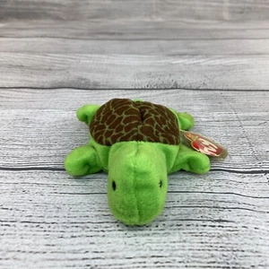 SPEEDY la Tartaruga Verde Beanie Babies TY Giocattolo Vintage 1993 Animale PVC Pellet - Foto 1 di 14