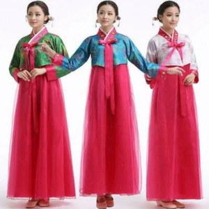 Women Korean Traditional Hanbok Gown National Dance Costume Dress 3Colors Long  - Picture 1 of 19