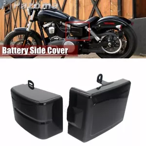 Cubierta lateral de batería negra carenado para Harley Dyna Street Bob FXDB Low Rider FXDF - Imagen 1 de 10