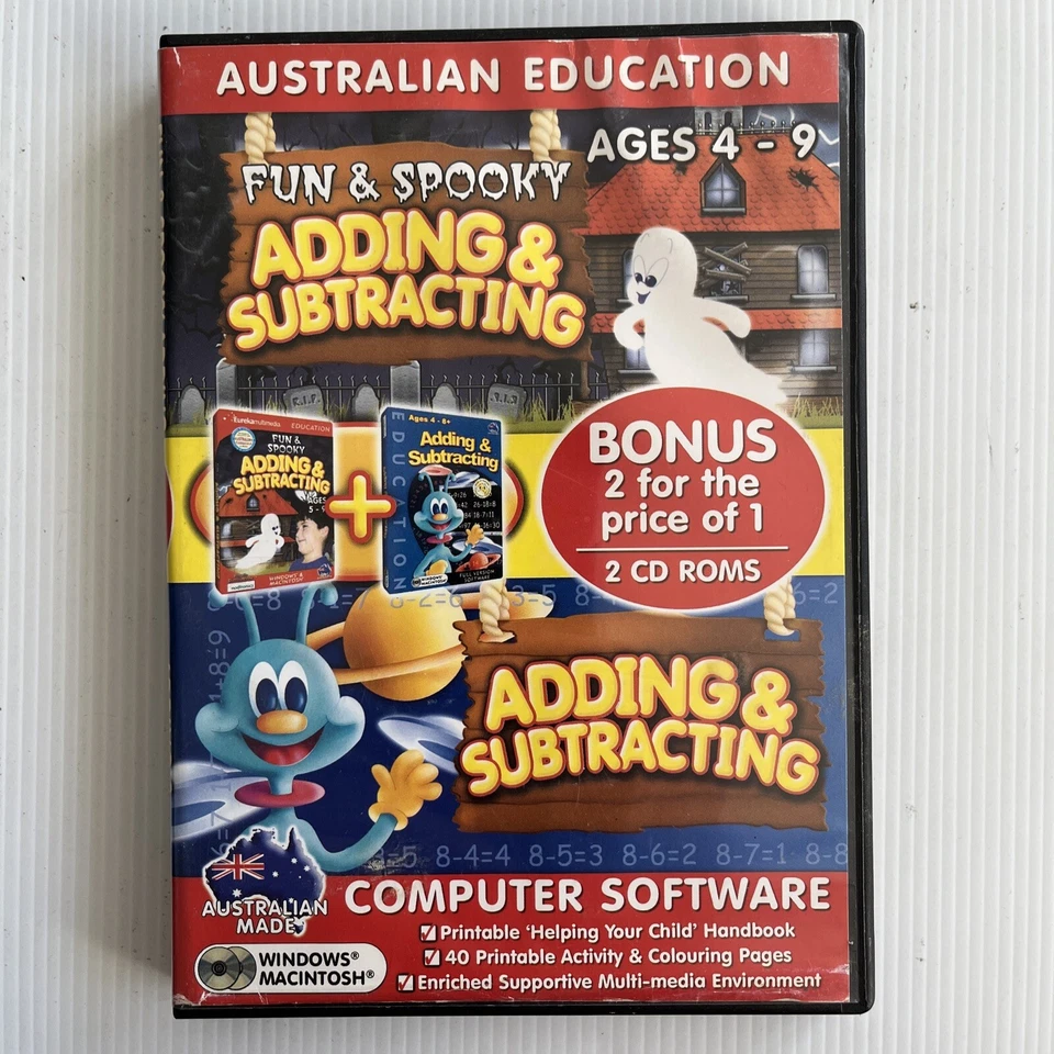 Adding & Subtracting + Fun & Spooky Educational Adventure PC Game (2001) - Image 1 of 4