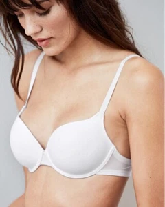 Hanro Women's White Cotton Sensation Underwire Bra L143858 Size 34 DD/E - Picture 1 of 5