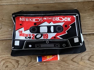 NKOTB New Kids on the Block The Mixtape Tour 2019 Makeup Bag Pouch + Chapstick - Picture 1 of 4
