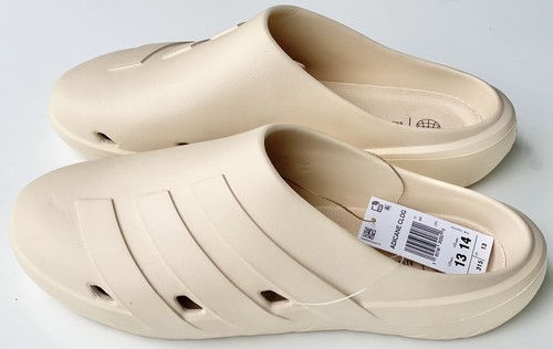 ADIDAS Sandali da esterno Adicane Clog beige slide slip on da uomo taglia 13 nuovi di zecca