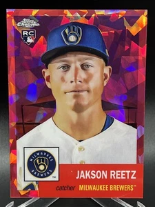 2022 Topps Chrome Platinum Jakson Reetz Fuchsia Atomic Refractor #/100 RC - Picture 1 of 2