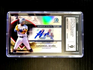 2023 BOWMAN SCOUTS LUISANGEL ACUNA AUTO CGC 9 - Foto 1 di 2