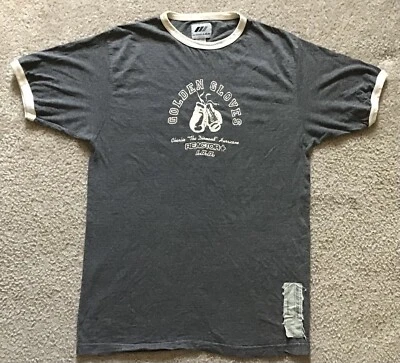 Golden Gloves 男式 Charlie "The Diamond" 飓风拳击 T 恤尺寸 XL — 第 1/4 张图片