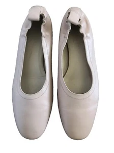 EVERLANE-Day Flats Pale Pink Ballet Slip On Ruched Italian Leather Size 10 GUC - Picture 1 of 14