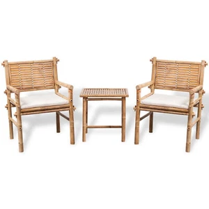 Fünfteiliges Gartenmöbel-Set Bambus M6B3 - Bild 1 von 9