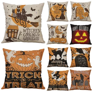 Hallowee Decorative Throw Pillow Cases Trick or Treat Cushion Cover for Any Room - Picture 1 of 21